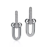 Серьги из белого золота с бриллиантами 18k,Tiffany 💠 HardWear - В наличии