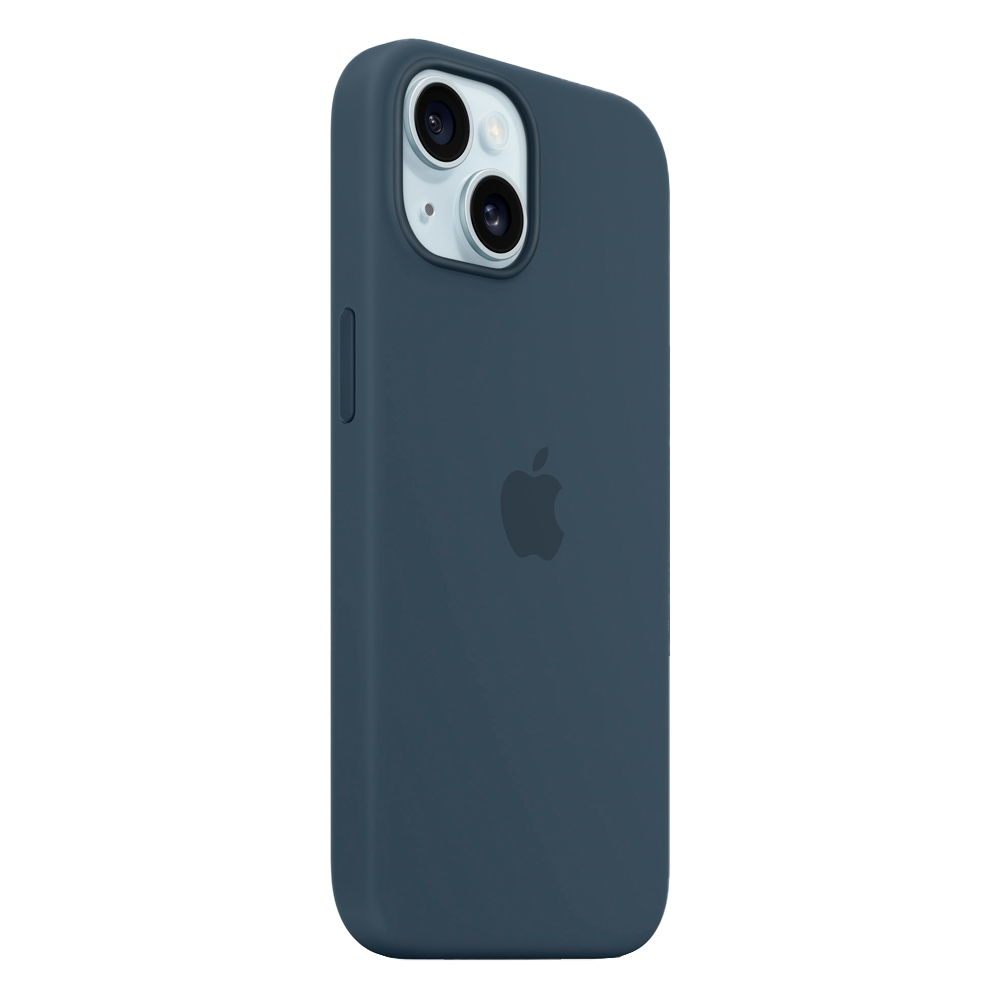 Силиконовый чехол с поддержкой MagSafe Apple Silicone Case для iPhone 15, Storm Blue (Штормовое небо)