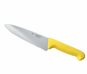 Нож PRO-Line поварской 20 см, желтая пластиковая ручка, волнистое лезвие, P.L. Proff Cuisine