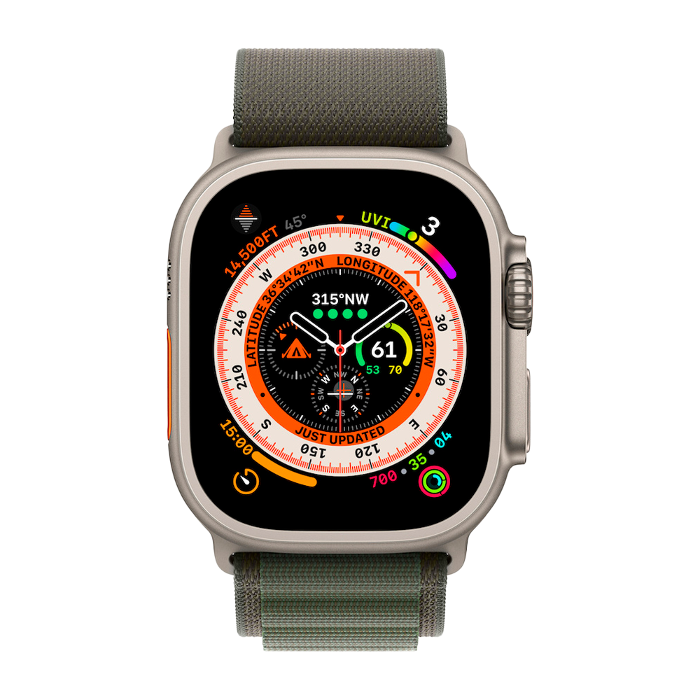 Умные часы Apple Watch Ultra GPS + Cellular, 49mm, Alpine Loop M, Green (Зеленый)