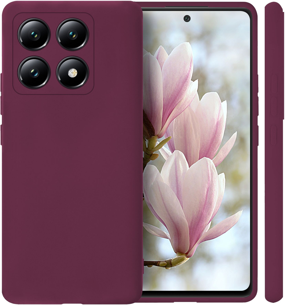 Мягкий Soft Touch чехол из силикона для XIAOMI 14T с бархатной подкладкой