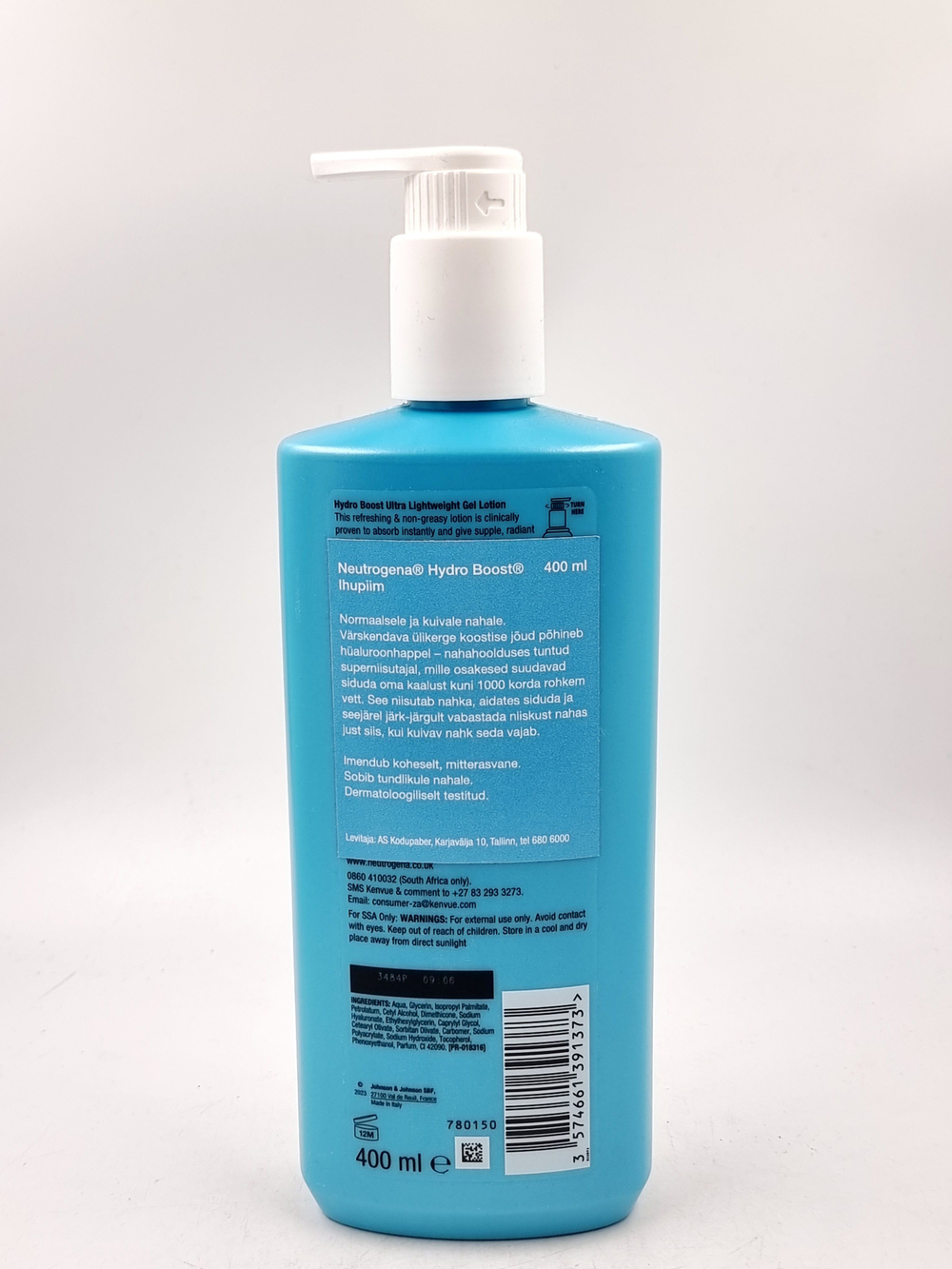 NEUTROGENA Hydro Boost гель-крем-лосьон для тела 400 мл (Италия)