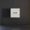 Накладка для розетки компьютерной двойной RJ45+RJ45 Voltum S70 Хлопок VLS001413