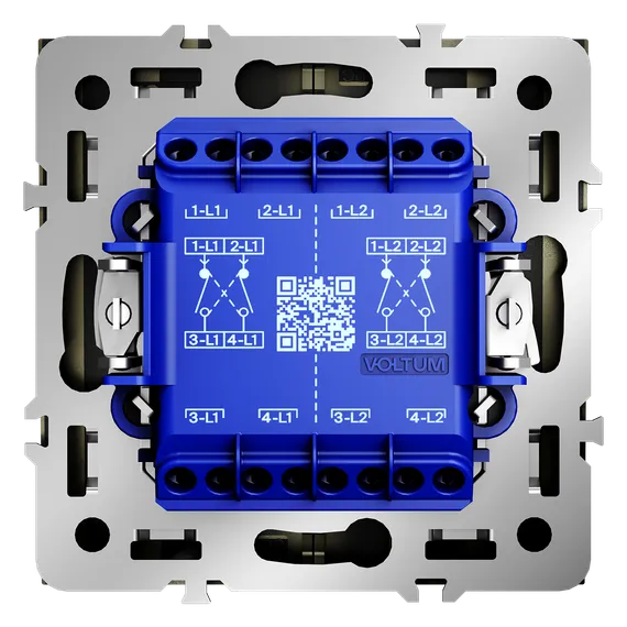 перекрёстный переключатель двухклавишный Voltum S70 Шелк VLS020504