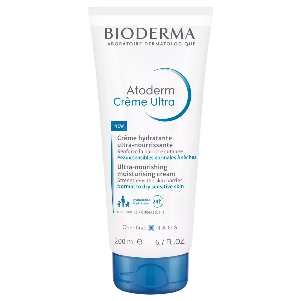 Крем Ультра для увлажнения нормальной и сухой кожи лица и тела Bioderma Atoderm Creme Ultra 200 мл