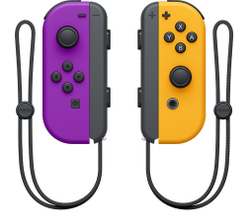 Набор контроллеров Joy-Con (для Nintendo Switch, неоновый фиолетовый / неоновый оранжевый)
