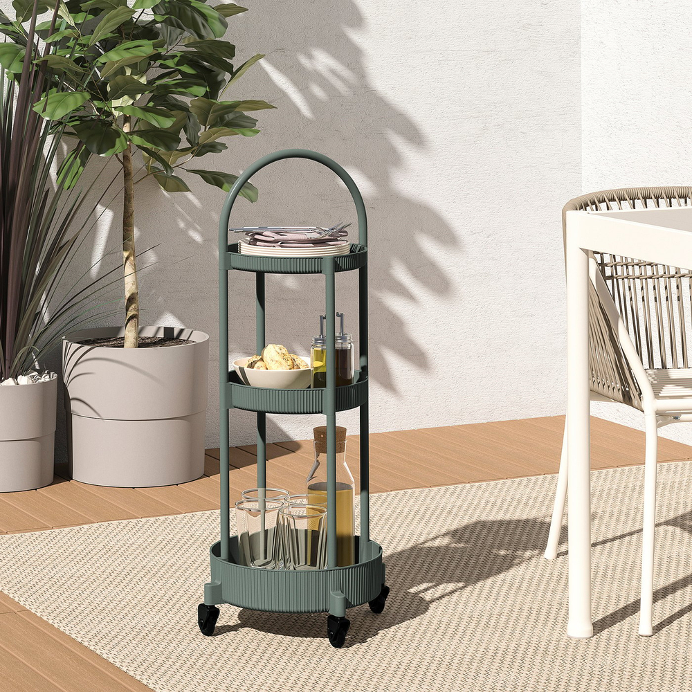 IKEA JUTTERSBO  (ИКЕА ЙУТТЕРСБО)  -  Тележка - серо-зелёная 36x36 см