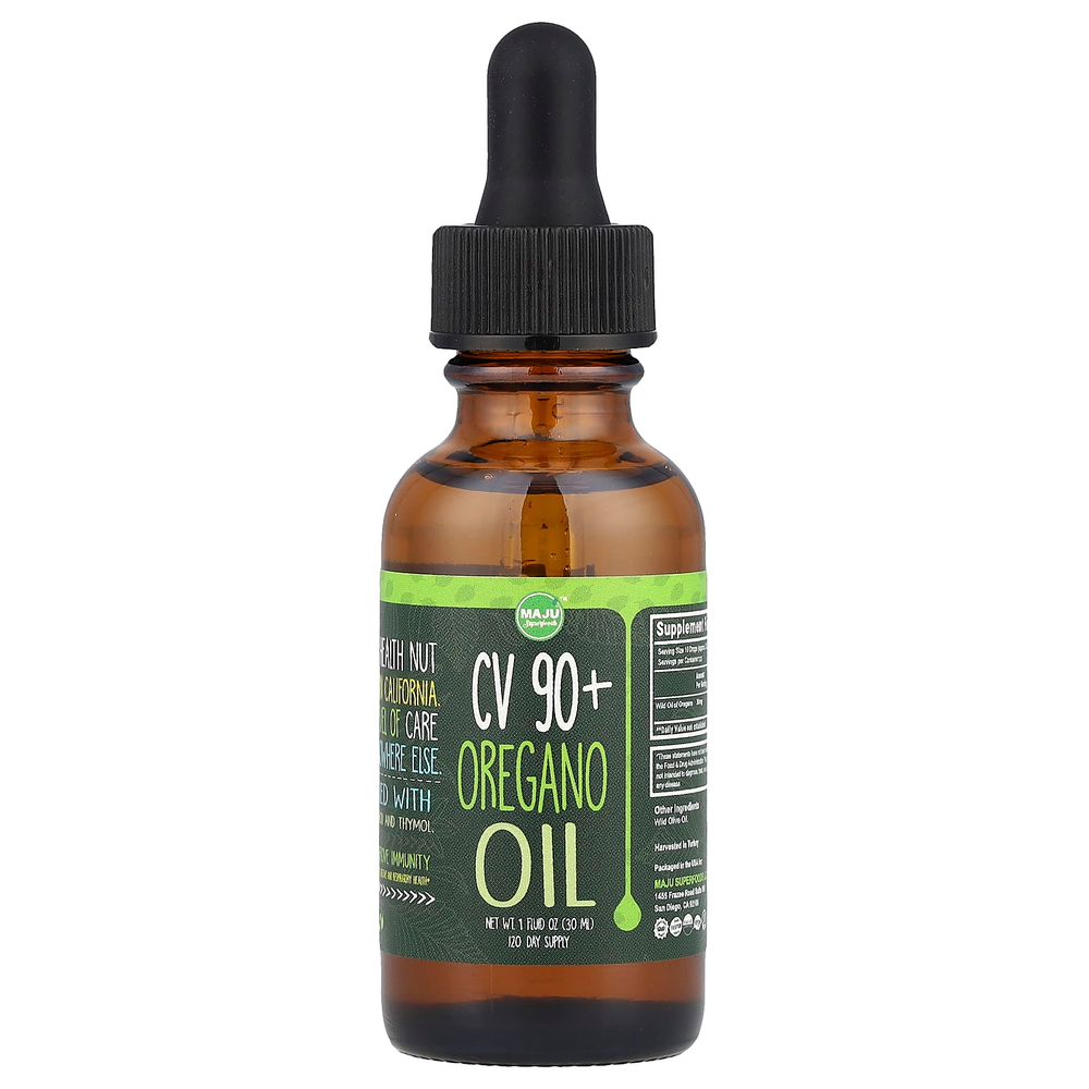 Maju Superfoods, CV 90+, масло орегано, 30 мл (1 жидк. унция)
