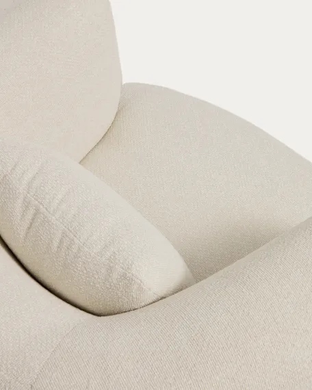 Martina вращающееся кресло из шенилла цвета экрю с подушкой Mix Credit