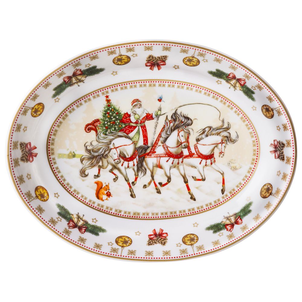БЛЮДО LEFARD "ТРОЙКА" ОВАЛЬНОЕ 25*19,5*4,5 СМ БЕЛОЕ (КОР=18ШТ.)