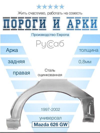 Арка правая Mazda 626 GW 1997-2002 универсал (Klokkerholm)