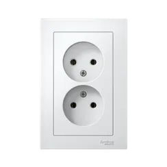Розетка двойная без заземления Systeme Electric AtlasDesign Лотос ATN001320