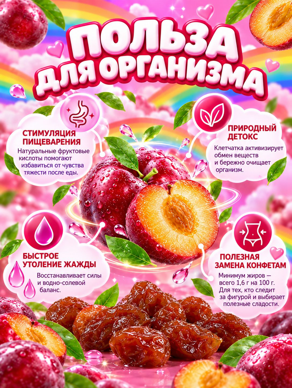 Китайская вяленая Слива Цзяинцзы "Jiayingzi Plum" 360 г