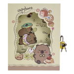 Блокнот "Капибара" в коробке с замком с вырубкой,11,5*14,5 см,48 л.