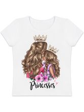 Футболка детская с принтом "Princesses" блондинки (Family look)