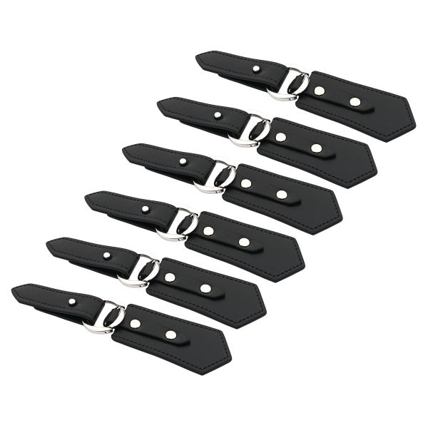 Застежка для кардигана 13х3.2 см, 6 шт, Black/S черный с серебром, FA214