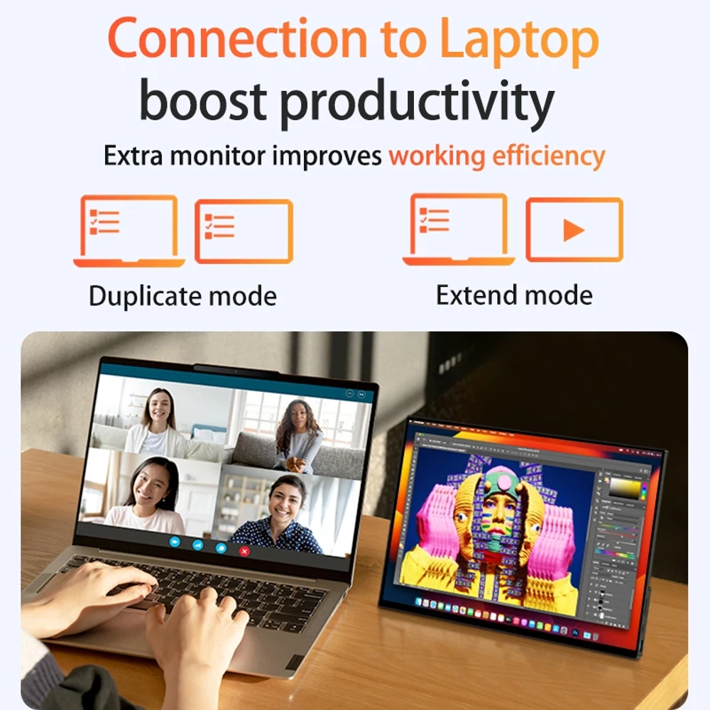 17" Портативный монитор VCHANCE 2.5K IPS 2560x1600, 144 Гц