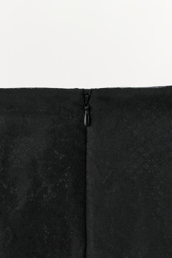 ZARA ЮБКА ИЗ 100% ШЕЛКА С КРУЖЕВОМ — ZW COLLECTION, ЧЕРНЫЙ