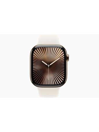 Умные часы Apple Watch Series 10 GPS + Cellular 46 мм Gold Titanium Case with Starlight Sport Band - S/M