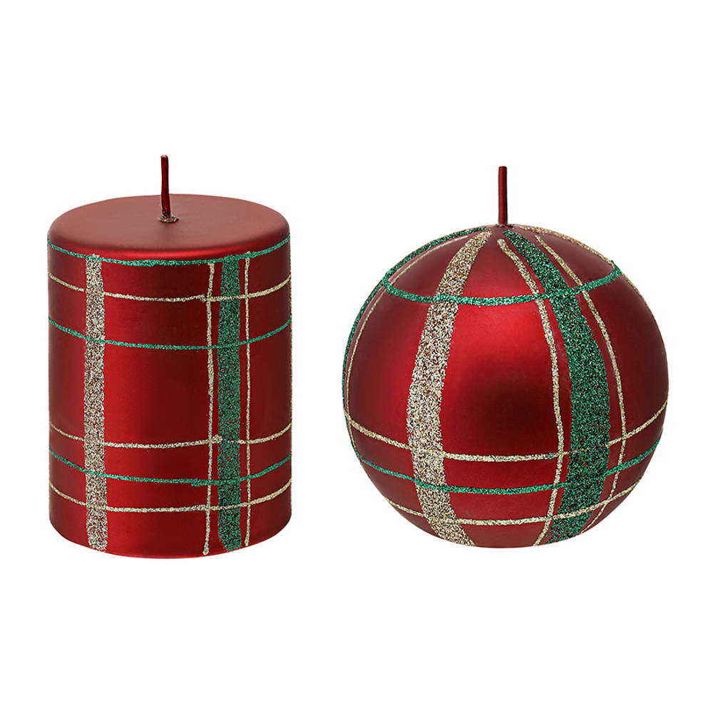Набор декоративных свечей 2шт Tkano Festive classics New Year Essential