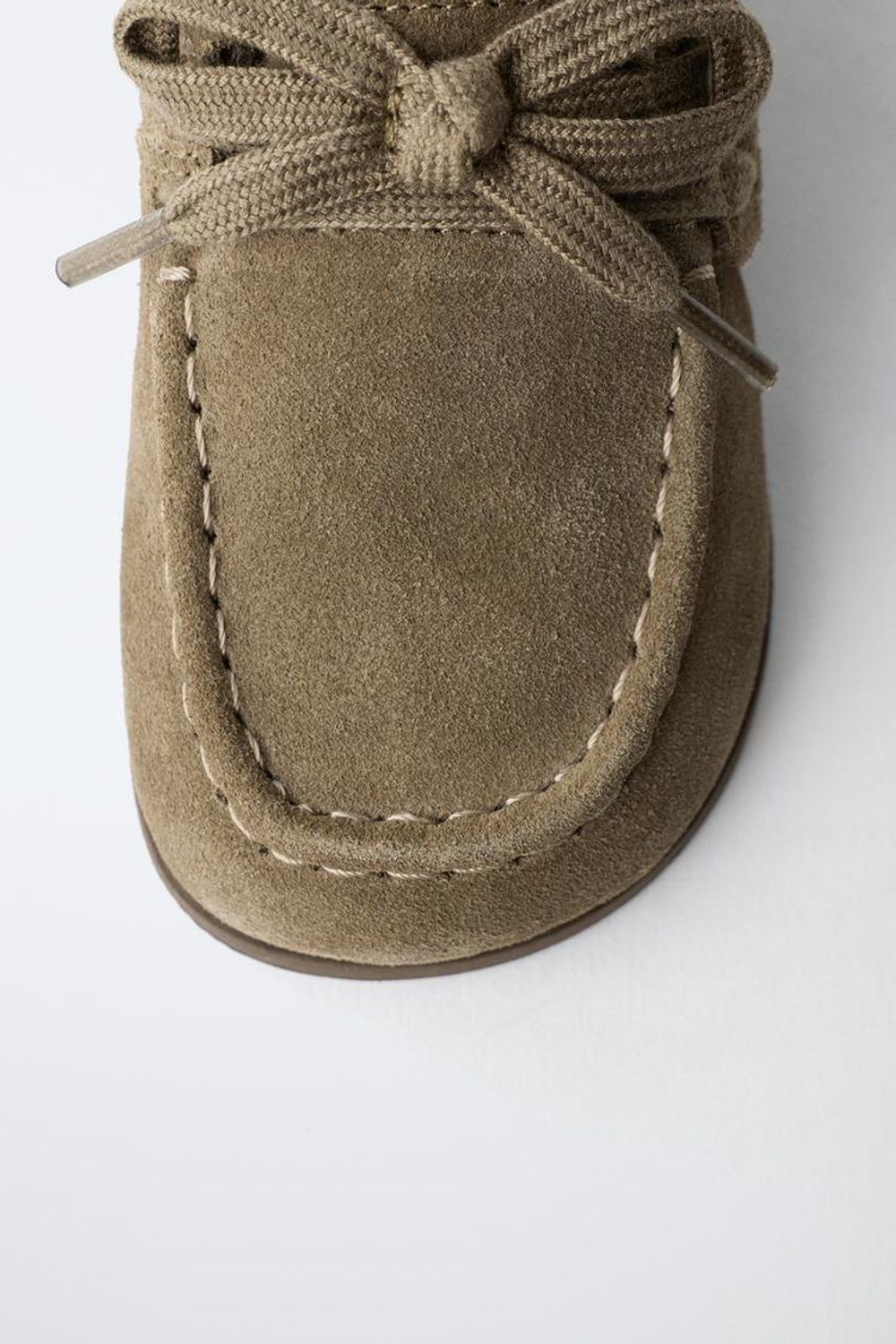 ZARA КОЖАНЫЕ ТОПСАЙДЕРЫ BAREFOOT, ЗЕЛЕНЫЙ ХАКИ