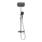 Душевая стойка Grossman Alba 500.K35.06.100/210 с верхним душем,ручной лейкой и смесителем,хром с черным,1 место