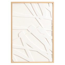 Панно декоративное с эффектом 3d minimalism, 70х100 см, с бежевой рамкой