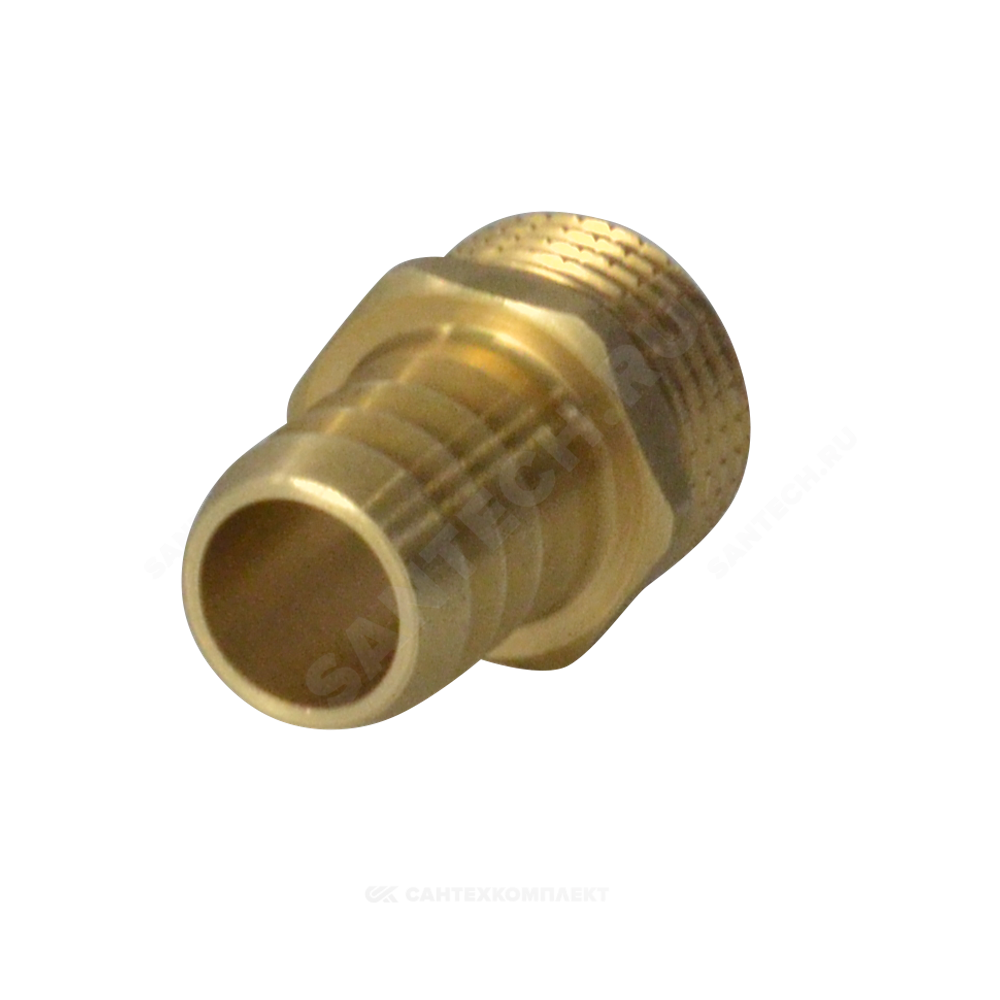 Переходник штуцерный латунь неразъемный для шланга Дн 25х3/4" НР SantechSystems
