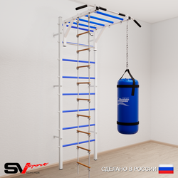 Шведская стенка Sv Sport усиленная 6311 (Турник рукоход/Лестница/Цепь/Мешок 15кг)