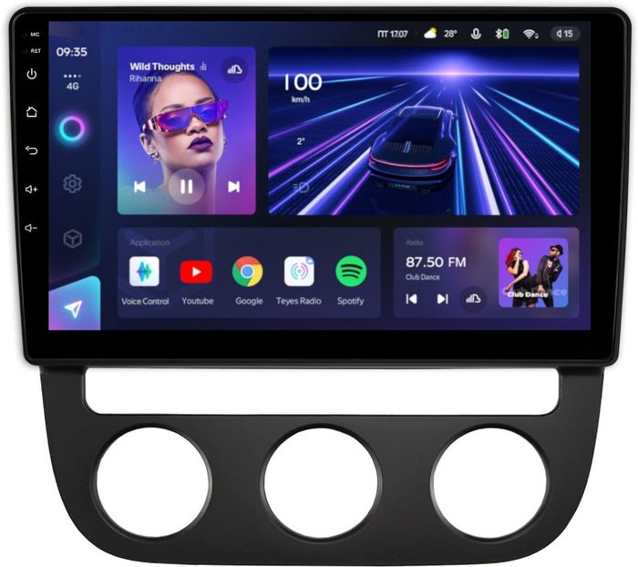 Магнитола для Volkswagen Jetta 5 2005-2010 (климат 1) - Teyes CC3 Android 10, Быстрая, CarPlay, SIM-слот