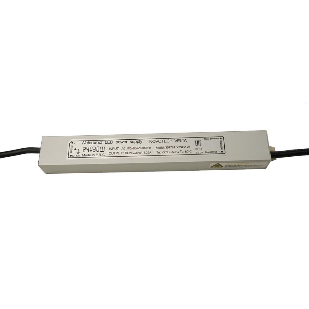 357781 VELTA ODL25 657 Блок питания влагозащищенный IP67 30W 1.25A вход. напряжение 170-264V / выход 24V (от 1 до 5 св-в линий линий INGRO, WALD и CAN 357781 VELTA ODL25 657 Блок питания влагозащищенный IP67 30W 1.25A вход. напряжение 170-264V / выход 24V (от 1 до 5 св-в линий линий INGRO, WALD и CAN