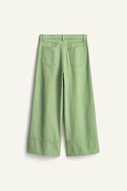 ZARA БРЮКИ С КРУЖЕВОМ - LIMITED EDITION, ЗЕЛЕНЫЙ