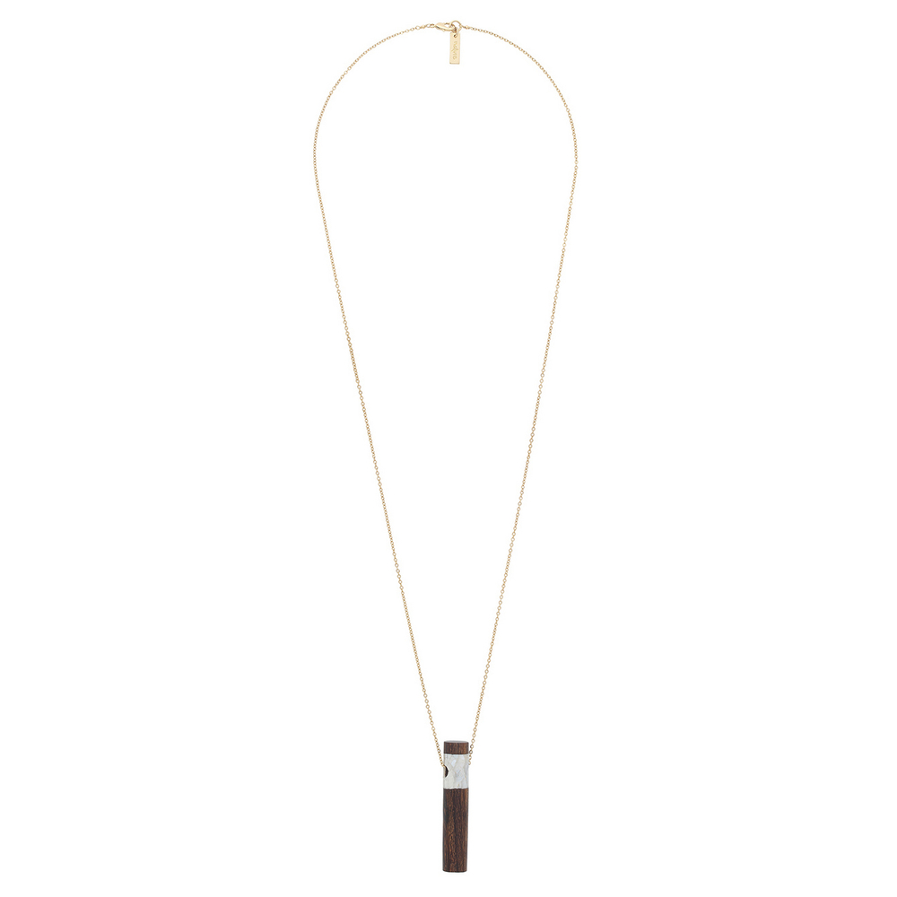 Колье Nature Bijoux, Okawa, с деревом роблес и перламутром, NB26.1-15-43762 (коричневый)