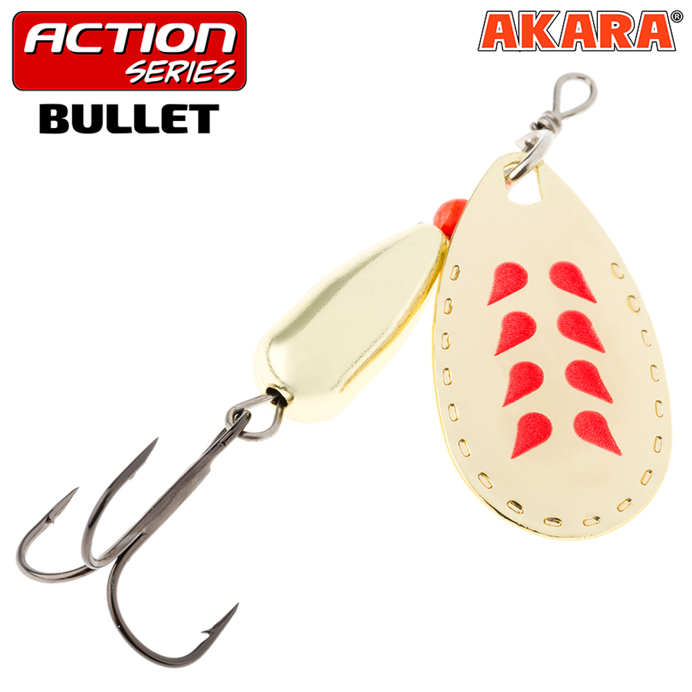 Блесна вращающаяся Akara Action Series Bullet 3 8 гр. 2/7 oz. A27