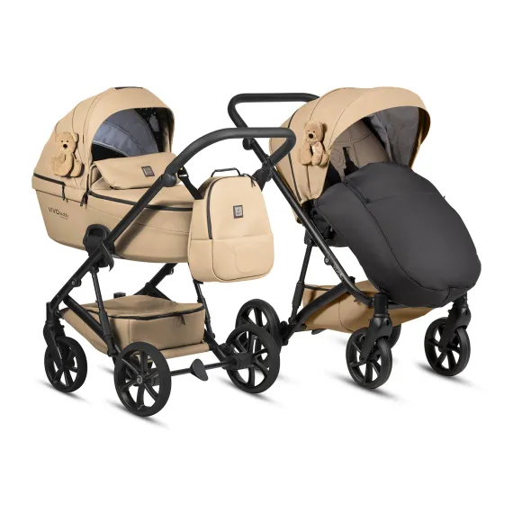 Коляска 3 в 1 Tutis Viva 6+ Teddy Creamy