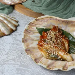 Блюдо для подачи 15*15 см h5,5 см 125 мл емкость для закусок Pearl Shell Frutti di Mare P.L. [1]