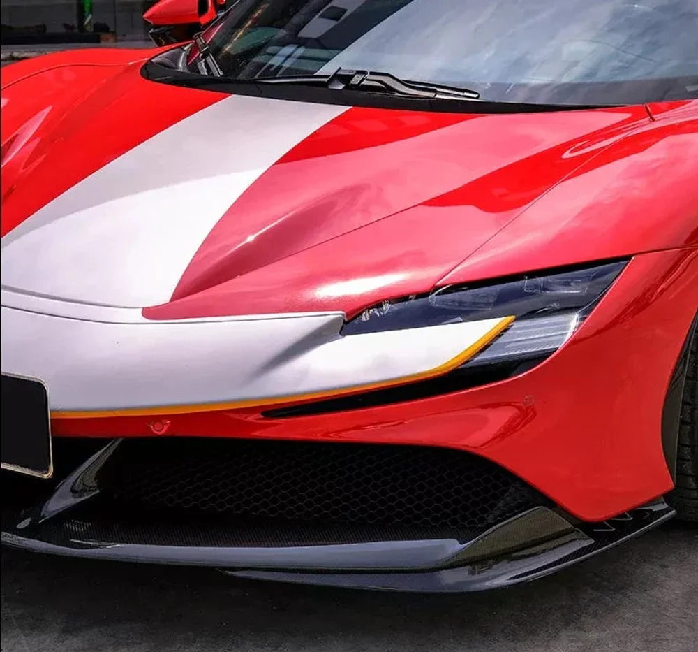 Карбоновая губа переднего бампера в заводском стиле для FERRARI SF90 Феррари OEM