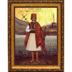Георгий Кратовский, Софийский, Новый мученик. Икона на холсте.
