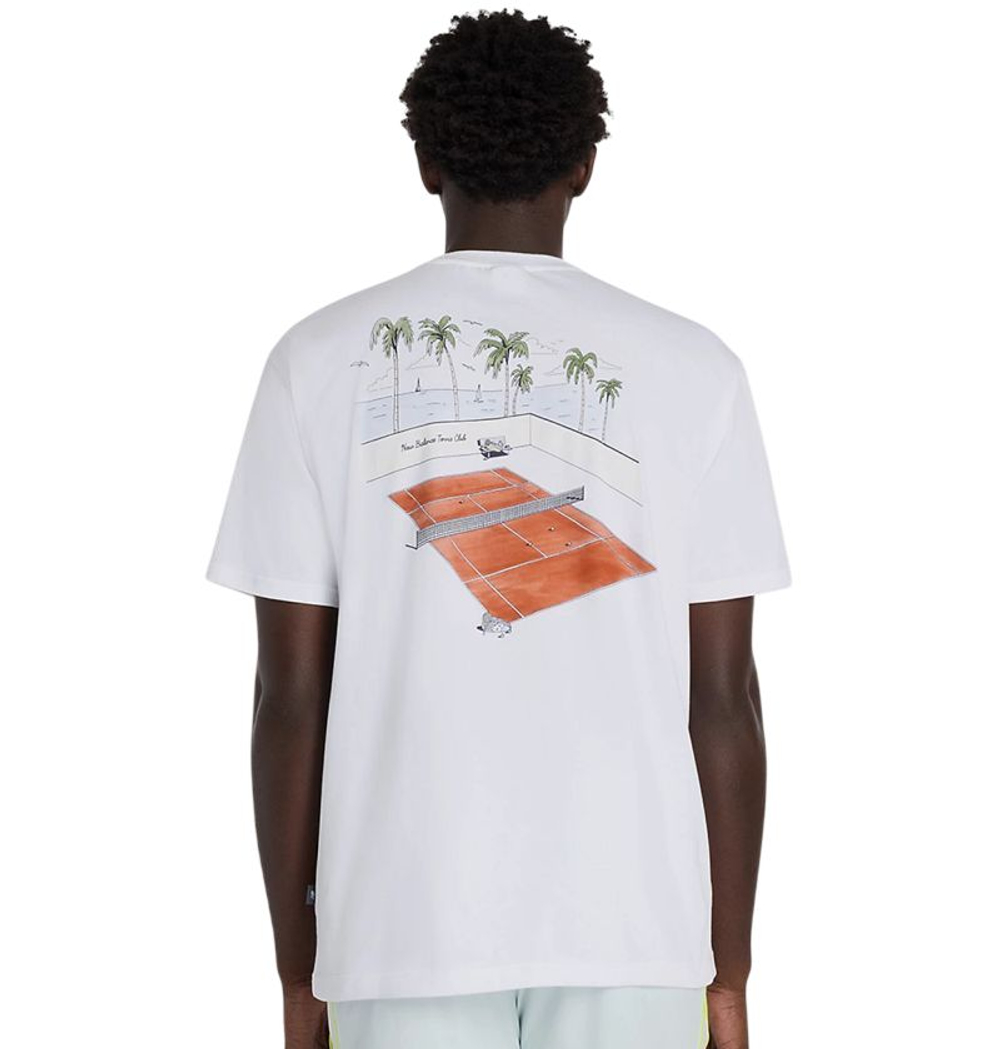 Теннисная футболка New Balance Tennis Graphic - white