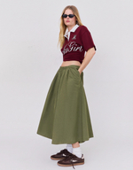 Женская юбка миди с эластичным поясом - BERSHKA