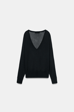СВИТЕР С V-ОБРАЗНЫМ ВЫРЕЗОМ — ZARA