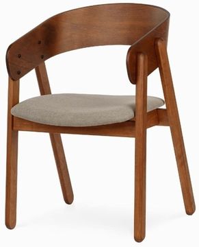 Стул Devlin дерево цвета орех и серая ткань