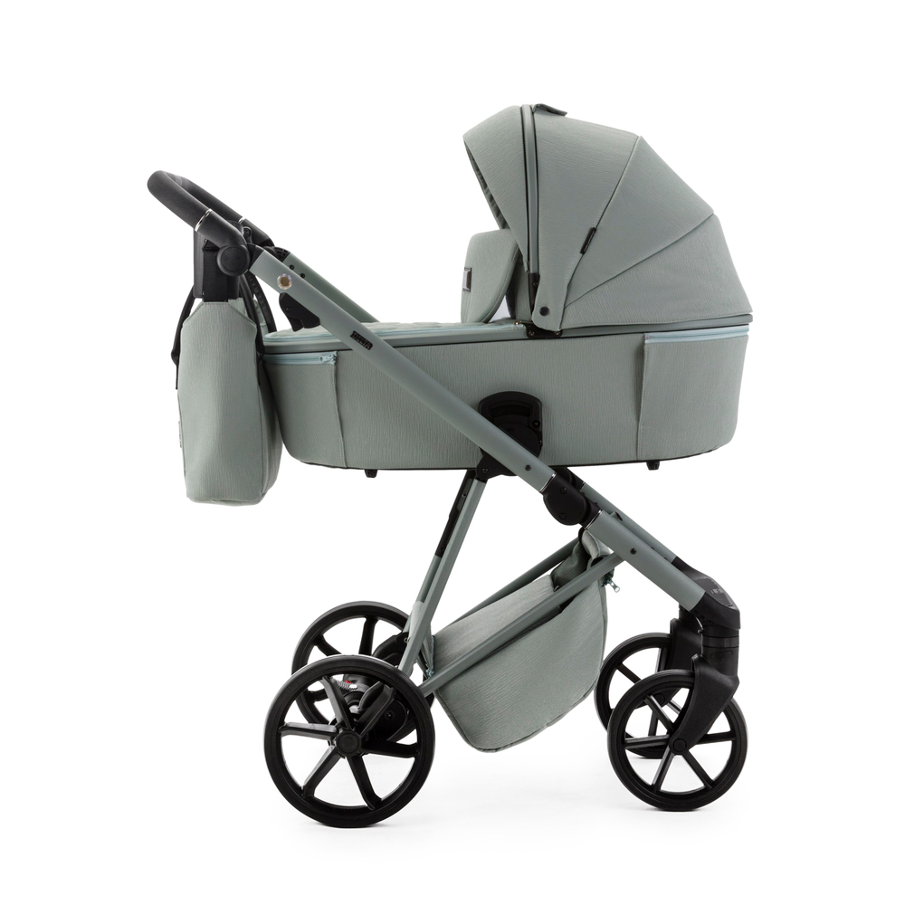 Детская универсальная коляска Adamex Delta Natura - DN-8 Mint (мята, ткань)