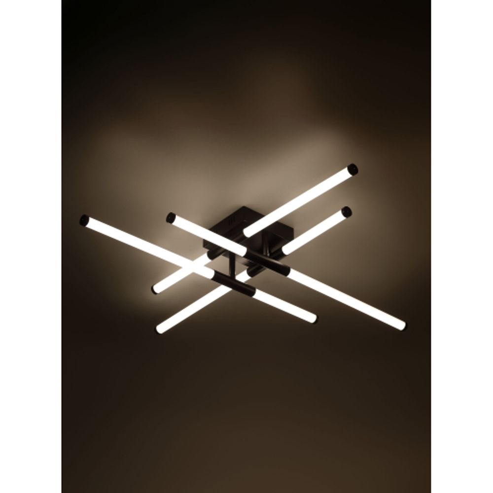 Светильник потолочный светодиодный ЭРА Модерн Fliss CLL-1 72W 3K-6K RC BK с ду черный | Светильники SPB-6 с ДУ