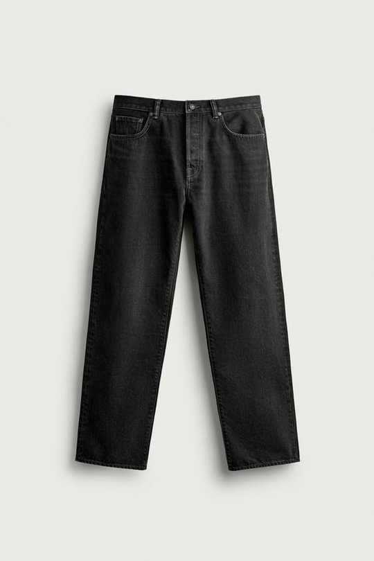 ZARA ДЖИНСЫ STRAIGHT LEG, ЧЕРНЫЙ