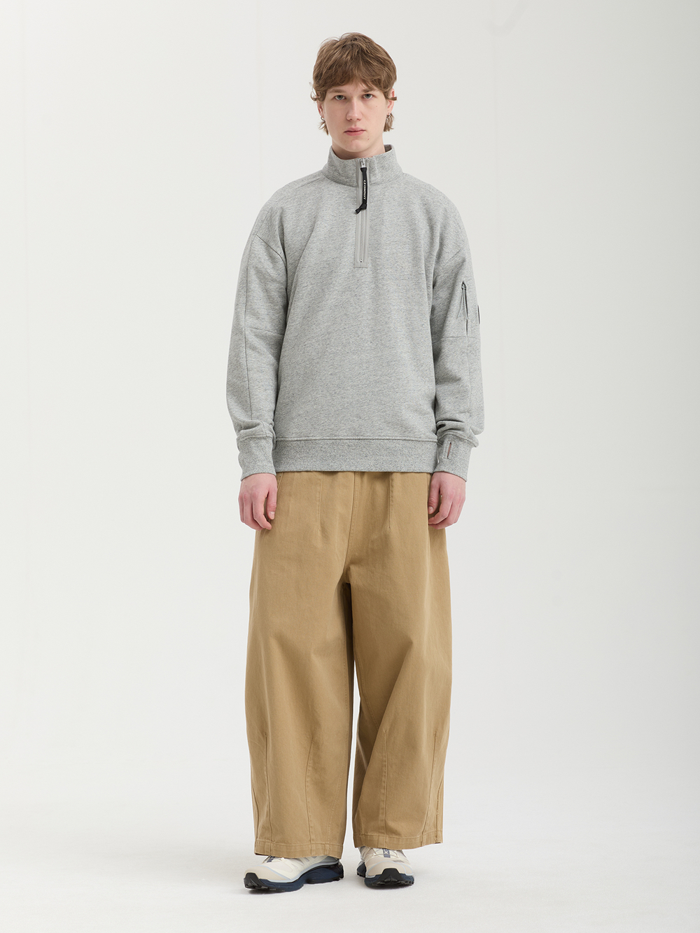 Мужская Толстовка (Half-zip) Diagonal Raised Fleece Lens