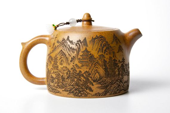 Czajnik „Góra i studnia”, glina isin, 230 ml.