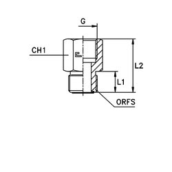 Адаптер AS D12 ORFS 13/16 - BSP 1/4