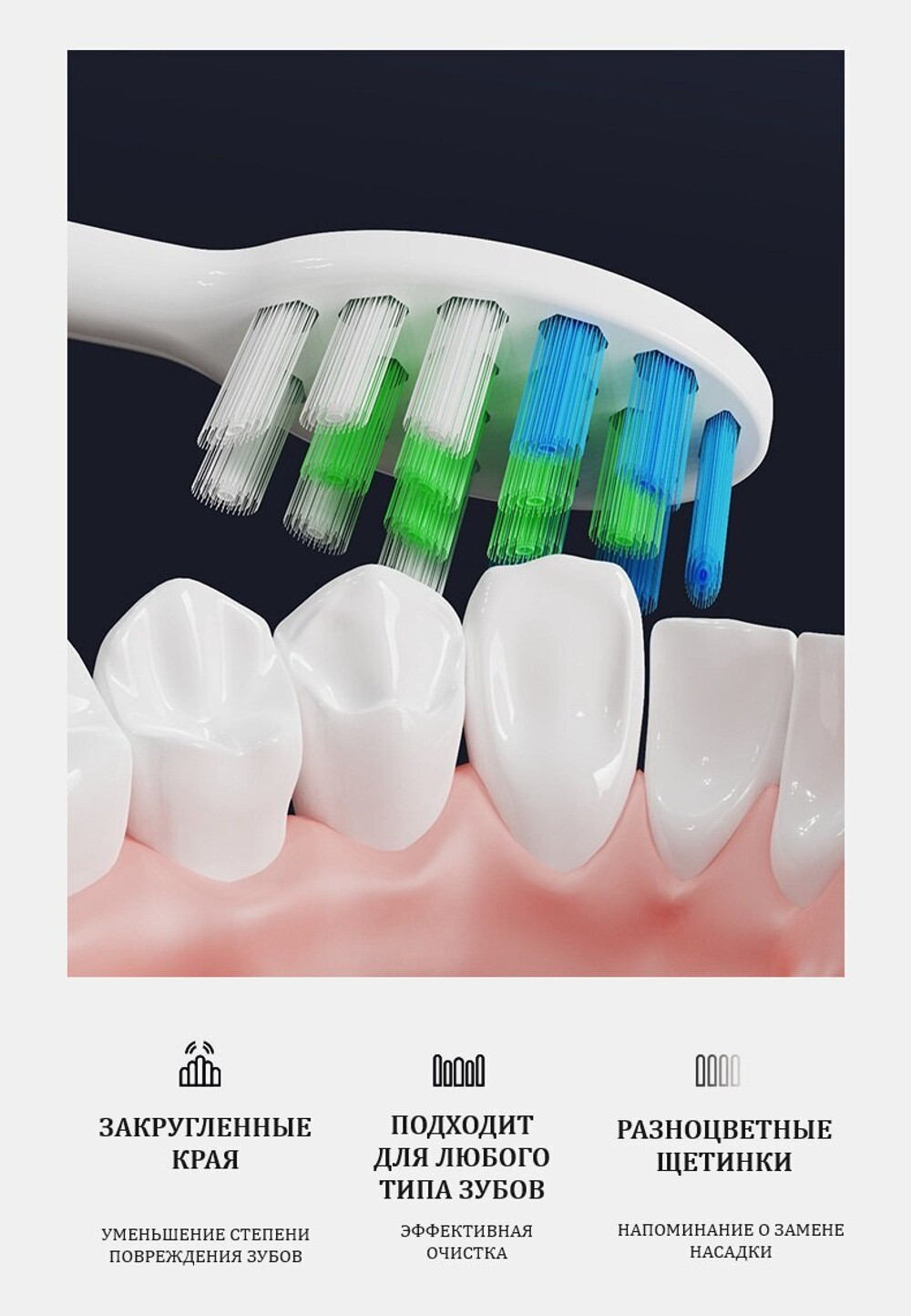 Электрическая зубная щетка Wulabai Huо-Electric Toothbrush