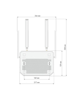Гигабитный интернет-центр Netcraze Hopper 4G+ (NC-2312) с модемом 4G+, двумя слотами для SIM-карт, Mesh Wi-Fi 6 AX3000, 5-портовым Smart-коммутатором и многофункциональным портом USB 3.0